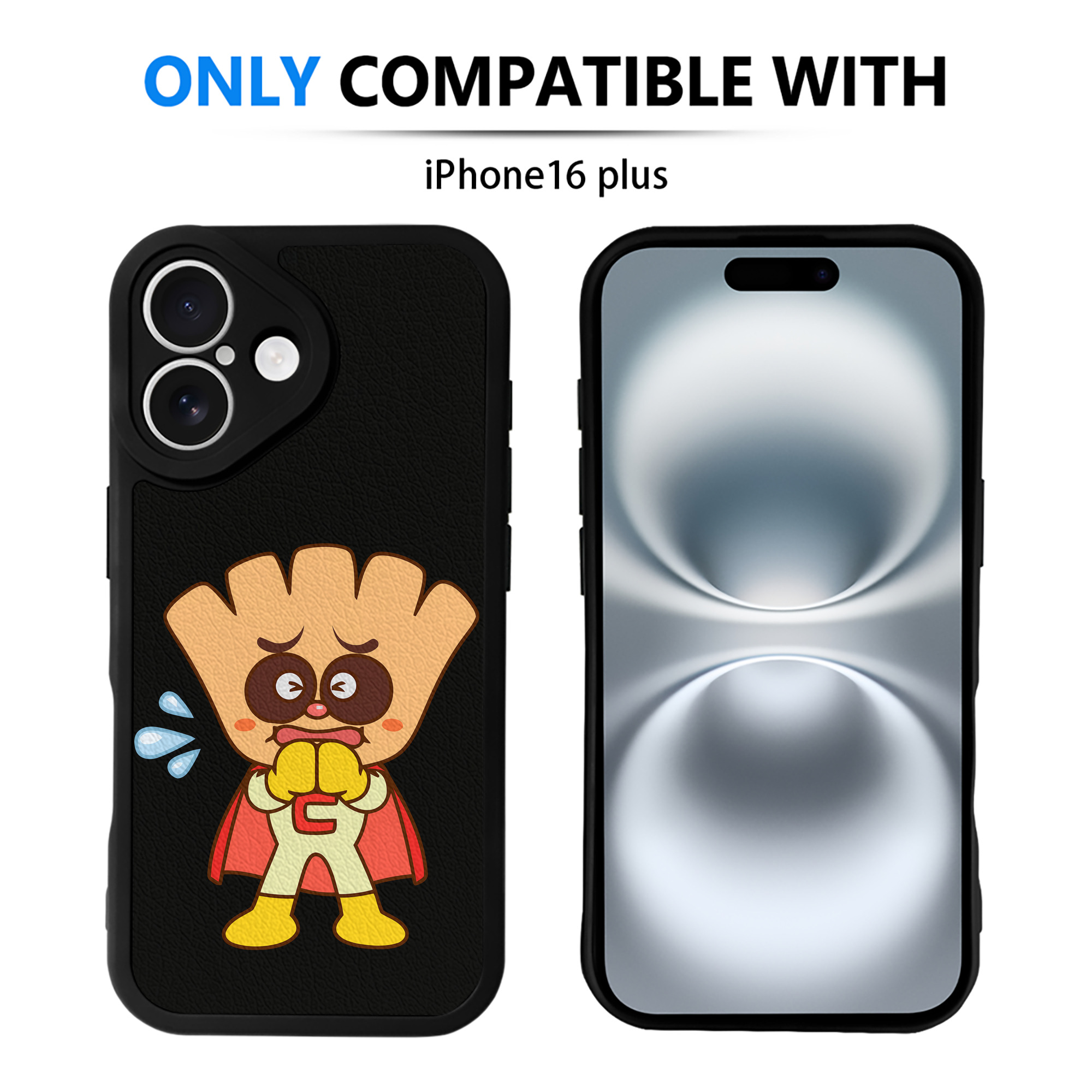 （画像用） アンパンマン Anpanman 【iPhone 16シリーズ対応】シリコンスマホケース（レザー調） 材質：シリコン